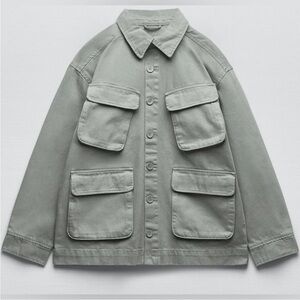 Zara Gray Utility Jacket